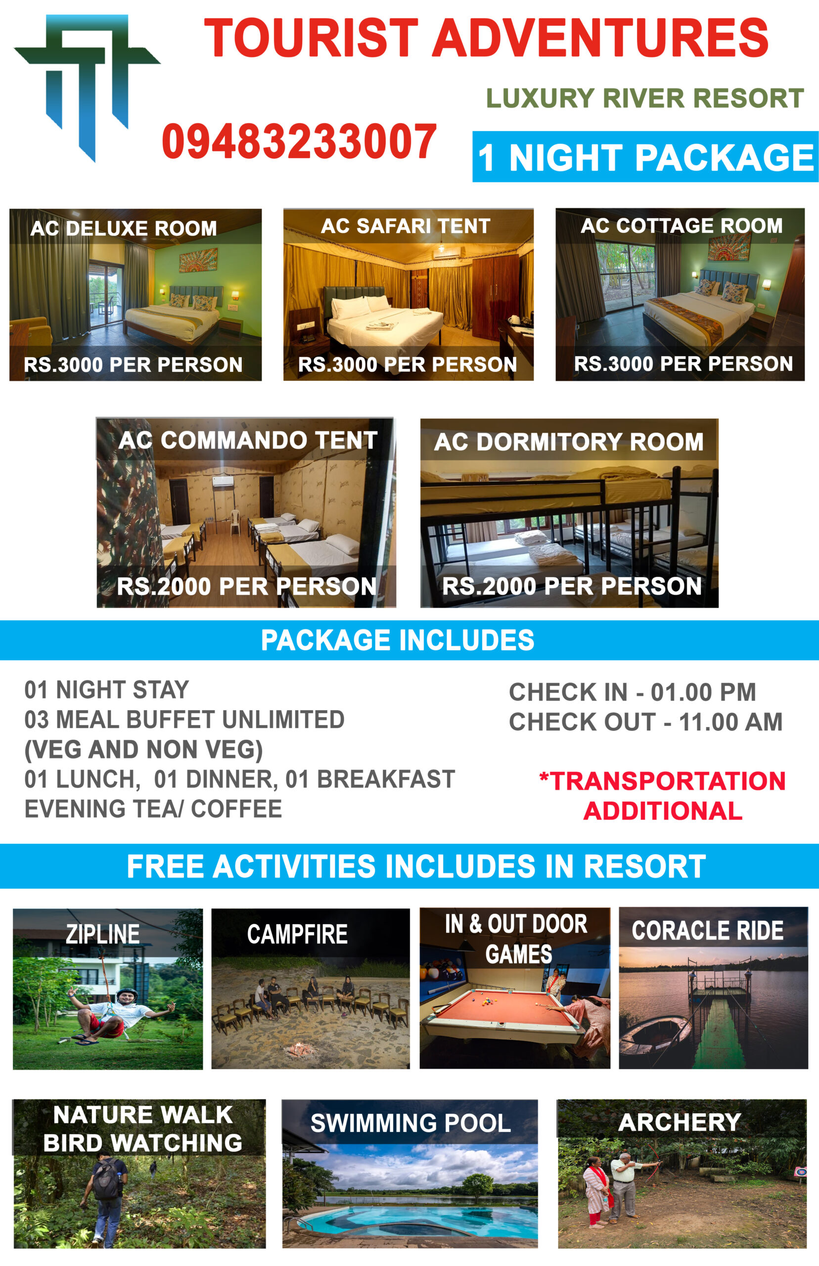 STARLING dandeli resort packages